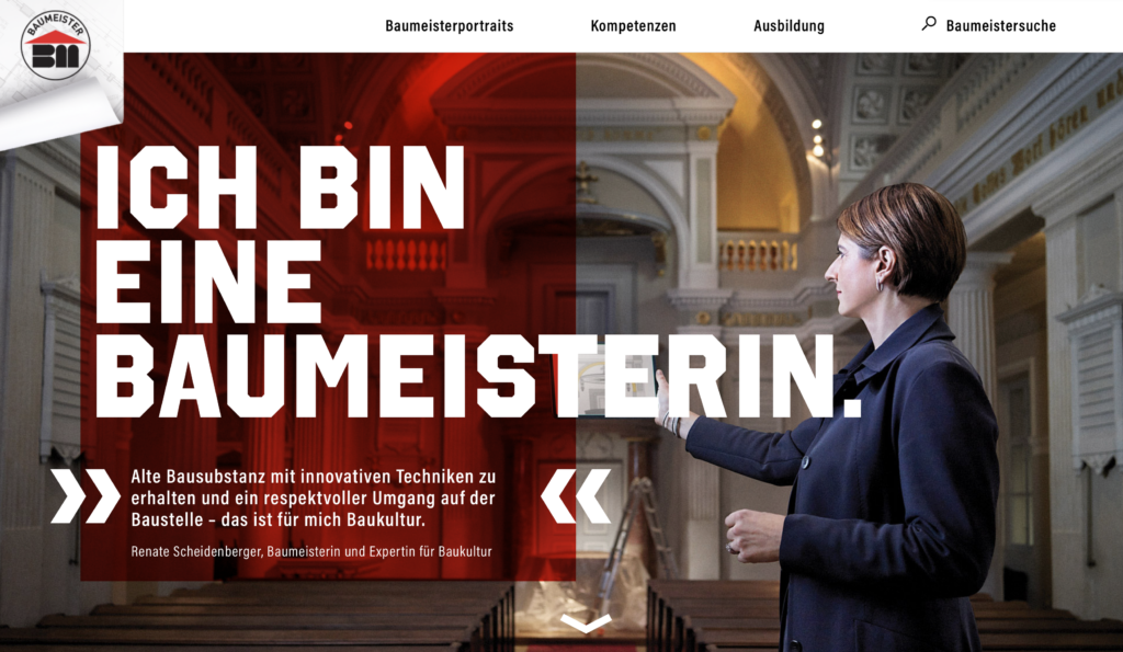 Ich bin Baumeisterin
